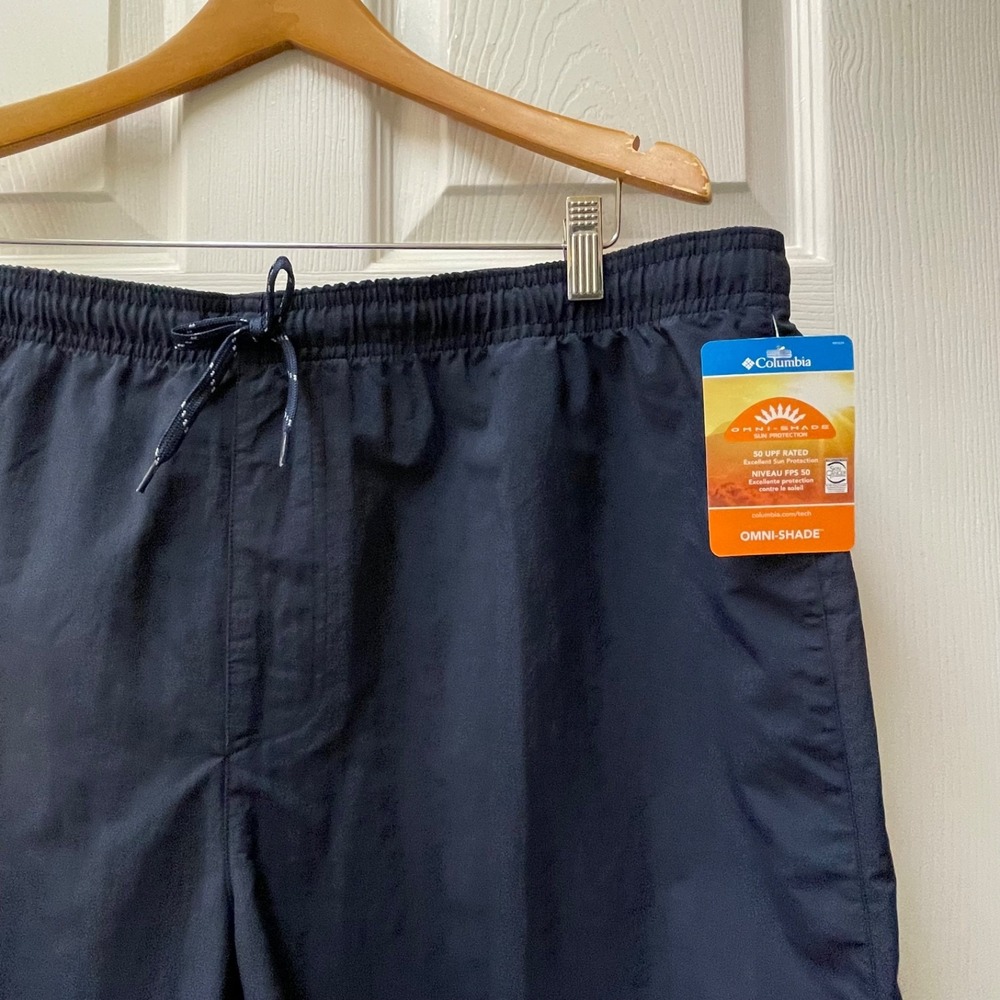 Columbia Men's XL Navy‎ Rapid Creek 7" Brief Lined Swim Shorts UPF 50 NWT